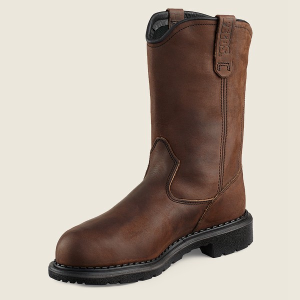 Botas de Seguridad Red Wing Hombre Marrom Oscuro - Supersole® - 11-Inch Waterproof Toe Metguard Pull